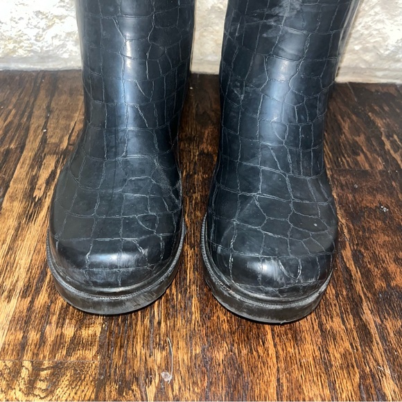 Chooka Crocodilia Black Rubber rain boots - Picture 6 of 11